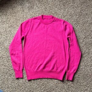 Nanette Leapore Pink Studded Sweater